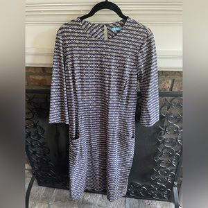 Blue and Gold Dress from J McLaughlin.